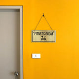 Fitness Room 5x10 Hanging Plus Wall or Door Sign | Home & Office Decor