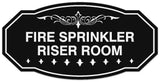 Signs ByLITA Victorian Fire Sprinkler Riser Room Wall or Door Sign - Laser-Engraved Lettering | Durable ABS Plastic | Vibrant Colors | Powerful Foam Tape