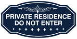 Signs ByLITA Victorian Private Residence Do Not Enter Wall or Door Sign - Laser-Engraved Lettering | Durable ABS Plastic | Vibrant Colors | Powerful Foam Tape