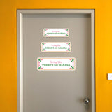 Standard Plus Living Like There's No mañana Door or Wall Sign | Funny Spanish Signs For Stores & Businesses