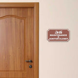 Notched Standard Maintenance & Janitor Closet Wall or Door Sign | Facilities and Rooms Sign