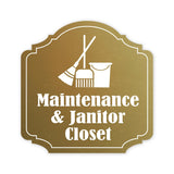 Heritage Plus Maintenance & Janitor Closet Wall or Door Sign | Business Workplace School Signage