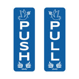 Signs ByLITA Vertical Push and Pull Door Signs (Peace Doves) Door Signs