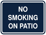 Signs ByLITA Classic Framed NO SMOKING ON PATIO Door or Wall Sign Durable Plastic | Easy Installation | Elegant Design