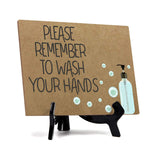 Signs ByLITA Please Remember To Wash Your Hands, Hygiene Table Sign, 6" x 8"