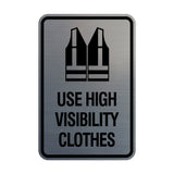Signs ByLITA Portrait Round Use High Visibility Clothes Wall or Door Sign