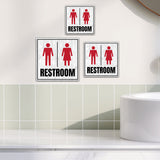 Square Plus Restroom Wall or Door Sign | Office & Workspace Bathroom Signage