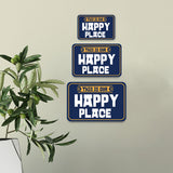 Classic Framed Plus This Is Our Happy Place Wall or Door Sign | Funny Home Decor