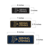 Signs ByLITA Standard Serving Utensils Door or Wall Sign Easy Installation | Durable Construction | Kitchen Essentials | Hygiene | AirBnB Signs