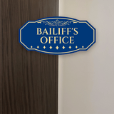 Victorian Plus Bailiff's Office Wall or Door Sign | Legal and Courtroom Decoration