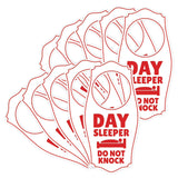 Day Sleeper Do Not Knock Door Hanger | House or Business Door Sign