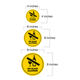 Circle Plus No Glass Allowed Wall or Door Sign | Easy Installation | Office & Public Parks Warning Signage