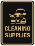 Signs ByLITA Portrait Round cleaning supplies Sign - Laser-Engraved Lettering | Durable ABS Plastic | Vibrant Colors | Powerful Foam Tape