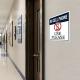 Square Plus No Cell Phone Use Please Wall or Door Sign | No Cell Phone Signs - Sign