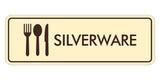 Signs ByLITA Standard Silverware Door or Wall Sign Easy Installation | Durable Construction | Kitchen Essentials | Hygiene | AirBnB Signs