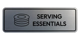Signs ByLITA Standard Serving Essentials Door or Wall Sign Easy Installation | Durable Construction | Kitchen Essentials | Hygiene | AirBnB Signs