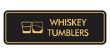 Signs ByLITA Standard Whiskey Tumblers Door or Wall Sign Easy Installation | Durable Construction | Kitchen Essentials | Hygiene | AirBnB Signs