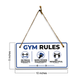 Weights & GYM Etiquette Signs - 5 x 10" Hanging Signs