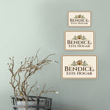 Classic Framed Plus Bendice Este Hogar — Bless This Home Door or Wall Sign | Spanish - Inspirational & Scripture Signs