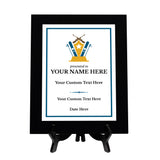Biathlon Customizable Black Frame Wooden Award Plaque | Easel Mount Option | Achievement and Recognition Personalizable Plaques | Sports Award
