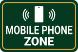 Classic Framed Plus Mobile Phone Zone Wall or Door Sign | Technology Connection Signage