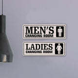 Standard Plus Men's Changing Room and Ladies Changing Room (2 Pack) Wall or Door Sign | Office Public Signage