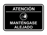 Signs ByLITA Classic Framed Atención: Mantengase Alejado Door or Wall Sign Easy Installation | Health And Safety | Building And Hospitality
