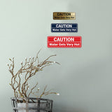 Standard Caution Water Gets Very Hot Wall or Door Sign Multipack