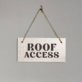 Roof Access 5x10 Hanging Plus Wall or Door Sign | Hotel & Public Signage