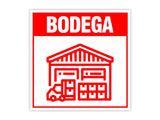 Square Plus Bodega Wall or Door Sign | Spanish | Health & Safety Warehouse Business Signage