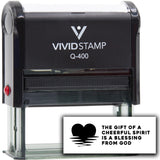 Vivid Stamp The gift of a cheerful spirit is a blessing from God Self-Inking Rubber Stamps