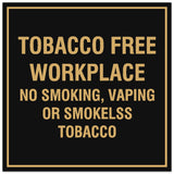 Signs ByLITA Square Tobacco Free Workplace Sign - Easy Installation | Durable Material