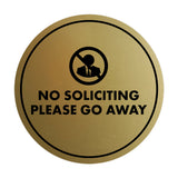 Circle No Soliciting Please Go Away Wall or Door Sign