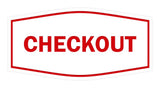 Signs ByLITA Fancy Checkout Sign | Durable Plastic | Vibrant Colors | Powerful Foam Tape
