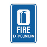 Signs ByLITA Portrait Round Fire Extinguishers Wall or Door Sign
