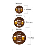 Circle Plus Two Beer Or Not Two Beer Door or Wall Sign | Funny Home Decor