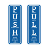 Signs ByLITA Vertical Push and Pull - Christian Door Signs (Push Pull Christian Acronym) Door Sign