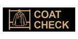 Basic Coat Check Wall or Door Sign