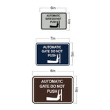 Signs ByLITA Classic Framed Automatic Gate Do Not Push Wall or Door Sign