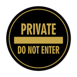 Signs ByLITA Circle Private Do Not Enter Wall or Door Sign