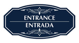 Signs ByLITA Victorian Entrance-Entrada Bilingual Wall or Door Sign