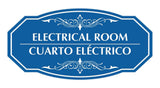 Signs ByLITA Victorian Electrical Room- Cuarto Eléctrico Bilingual Wall or Door Sign