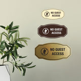 Signs ByLITA Victorian No Guest Access Stick Man Graphic Business Wall or Door Sign