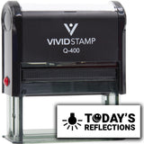 Vivid Stamp Today's Reflections Self-Inking Rubber Stamps Teachers And Schools | Motivational Stamps For Children | Re-inkable Ink Pad