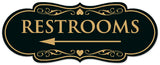 Signs ByLITA Designer Restrooms Left Arrow Sign - Easy Installation | Durable Wall or Door Sign