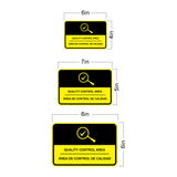 Classic Framed Plus Quality Control Area Wall or Door Sign | Bilingual Spanish and English Workplace Safety Signage
