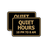 Signs ByLITA Classic Framed, Quiet Hours 10 pm to 8 am Wall or Door Sign (Multipacks)