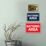 Signs ByLITA Classic Framed Batteries Area Wall or Door Sign