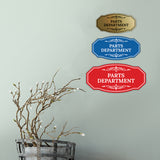 Signs ByLITA Victorian Parts Department Graphic Wall or Door Sign