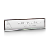 Church Themed, Praying Hands, Personalized Acrylic Desk Sign (2 x 10")